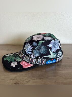KAVU Synthetic Strapcap Baseball Cap Hat Unisex M Greenhouse Succulent Outdoor